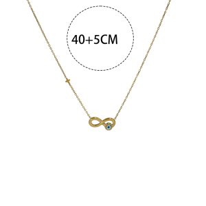 Κολιέ Ατσάλι Με Άπειρο Και Μάτι X00351A23066A