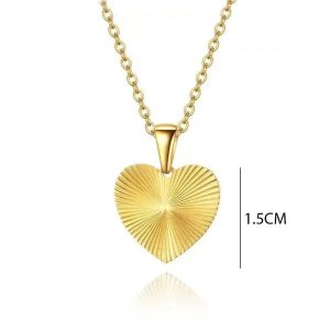 Ατσάλινο Κολιέ Με Καρδιά - ΧρυσόA2652