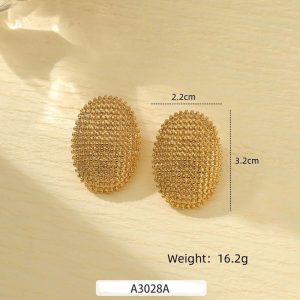 Ατσάλινα Σκουλαρίκια Καρφωτά - Χρυσό77a31c1e419c