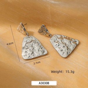 Ατσάλινα Σκουλαρίκια Κρεμαστά - Χρυσόc4c3ea433ca6