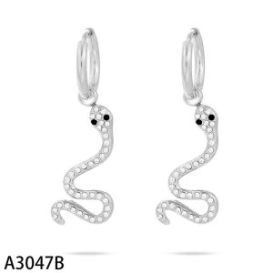 Ατσάλινα Σκουλαρίκια Κρεμαστά - ΧρυσόA3047A