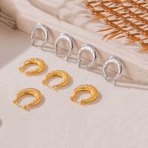 Ατσάλινα Σκουλαρίκια Κρίκοι - Χρυσόbb17d16eaedc