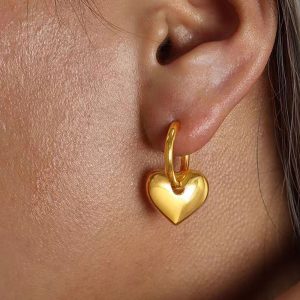 Ατσάλινα Σκουλαρίκια Κρεμαστά - ΧρυσόA3061A