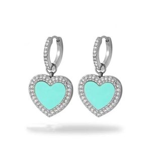 Ατσάλινα Σκουλαρίκια Κρεμαστά - ΜΠΛΕ/ΧΡΥΣΟA3079-2