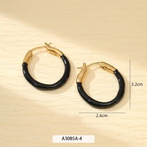 Ατσάλινα Σκουλαρίκια Κρίκοι - Άσπρο7811130ce097