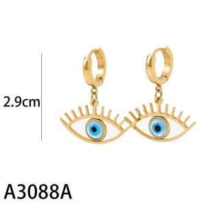 Ατσάλινα Σκουλαρίκια Κρεμαστά - Χρυσό58ad92fe05b1