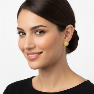 Σκουλαρίκια Ατσάλι Μαιάνδρος με Δίσκο Φαιστού ΧρυσόA31128A