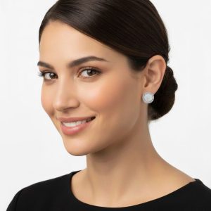 Σκουλαρίκια Ατσάλι Μαιάνδρος με Δίσκο Φαιστού ΑσημίA31128B