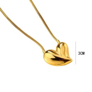 Ατσάλινο Κολιέ Με Καρδιά - ΧρυσόA3115