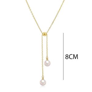 Ατσάλινο Κολιέ Με Πέρλα - ΧρυσόA3147