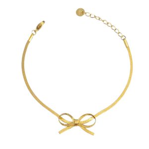 Ατσάλινο Βραχιόλι Με Φιογκάκι - ΑσημίA3206B