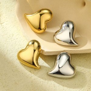 Ατσάλινα Σκουλαρίκια Καρφωτά - ΧρυσόA3242A