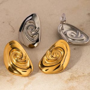 Ατσάλινα Σκουλαρίκια ΚαρφωτάA3246