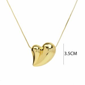 Ατσάλινο Κολιέ Με Καρδιά - ΧρυσόA3280