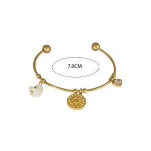 Χειροπέδα Απο Ανοξείδωτο Ατσάλι Με Κρεμαστά Στοιχεία - ΧρυσόA33033A