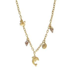 Ατσάλινο Κολιέ Με Θαλασσινά ΣτοιχείαA3305