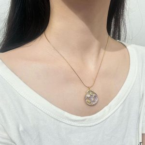 Ατσάλινο Κολιέ “Κοχύλι με Διακοσμητικά” - Πορτοκαλί87756d397585