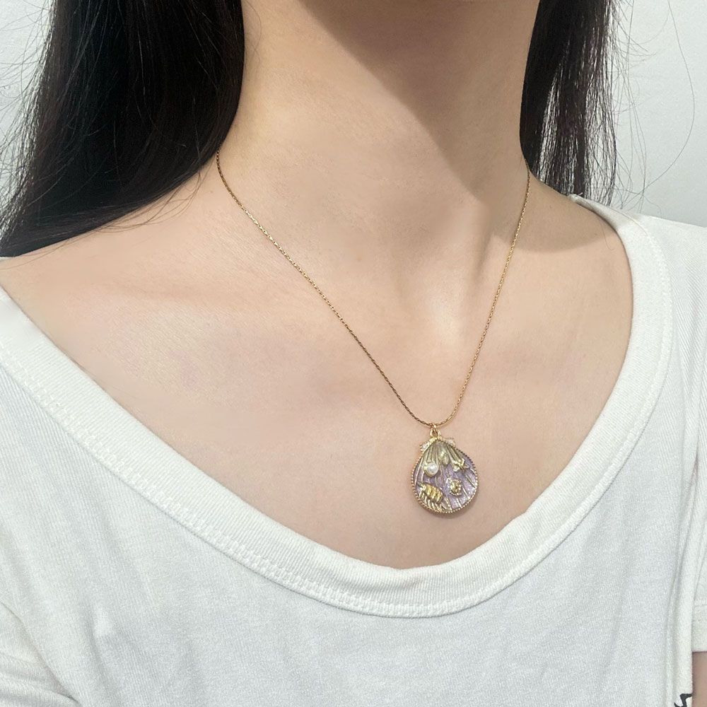 Ατσάλινο Κολιέ “Κοχύλι με Διακοσμητικά” - Πορτοκαλί Ατσάλινο Κολιέ “Κοχύλι με Διακοσμητικά” - Πορτοκαλί87756d397585