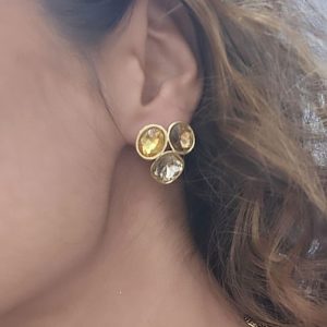 Σκουλαρίκια Καρφωτά Με Χρωματιστές Πέτρες - ΡοζΑ33137