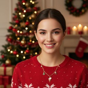 Ατσάλινο Κολιέ Christmas CharmsA33216