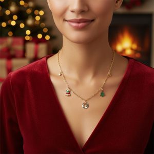 Ατσάλινο Κολιέ Christmas CharmsA33217