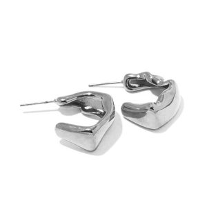 Ατσάλινα Σκουλαρίκια Καρφωτά - ΧρυσόA3348