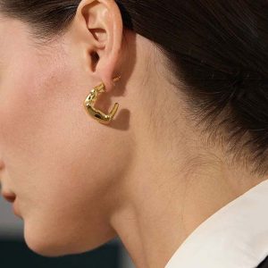 Ατσάλινα Σκουλαρίκια Καρφωτά - ΑσημίA3348