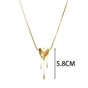 Ατσάλινο Κολιέ Με Καρδιά - ΧρυσόA3382