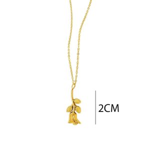 Ατσάλινο Κολιέ Με Τριαντάφυλλο - ΧρυσόA3436