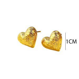 Ατσάλινα Σκουλαρίκια Καρδούλες Καρφωτά - ΧρυσόΑ3459