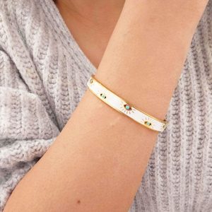 Χειροπέδα Απο Ανοξείδωτο Ατσάλι Και Σμάλτο Με ΜατάκιαA35011