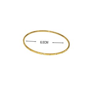 Ατσάλινη Χειροπέδα Λεπτή Με Πέτρες Ζιργκόν - ΑσημίA35047