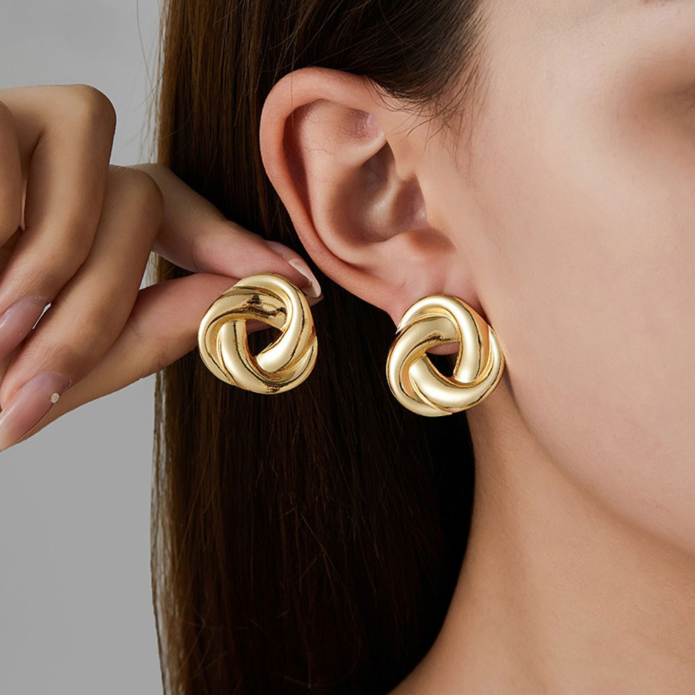 Σκουλαρίκια Κόμπος Από Ατσάλι Χρυσό Σκουλαρίκια Κόμπος Από Ατσάλι ΧρυσόA35093