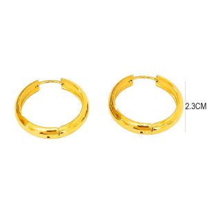 Ατσάλινα Σκουλαρίκια - ΧρυσόA3520