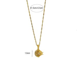 Κολιέ Απο Ανοξείδωτο Ατσάλι Moon&Sun - ΧρυσόA3564A