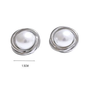 Ατσάλινα Σκουλαρίκια Καρφωτά Με Πέρλα - Χρυσό749bbb5f0a59