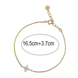 Λεπτή Αλυσίδα Απο Ανοξείδωτο Ατσάλι Λουλούδι Με Στρας - ΧρυσόΑ3551A