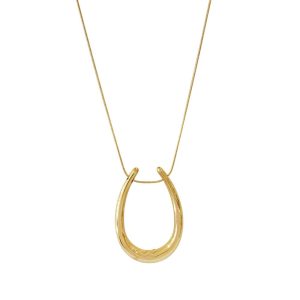 Ατσάλινο Κολιέ Με Κρεμαστό ΠέταλοA3667A