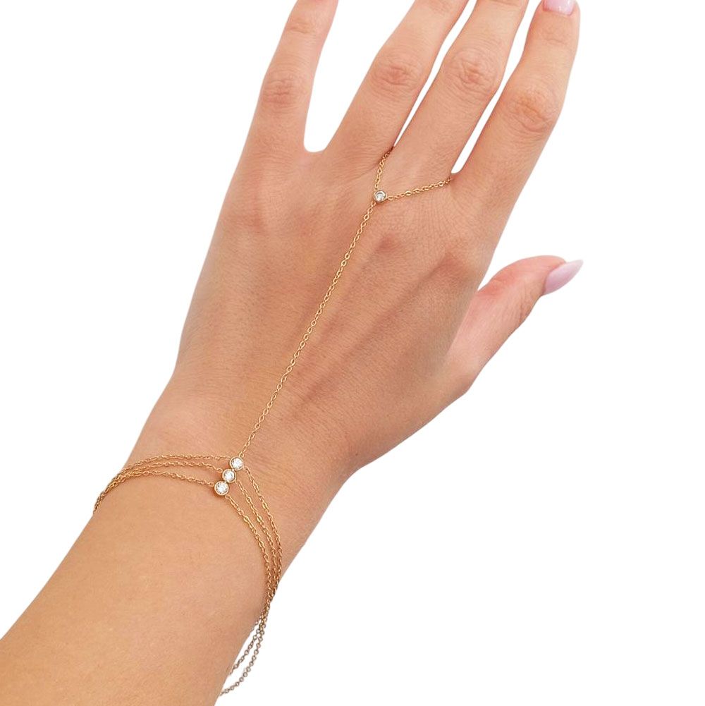 Βραχιόλι Δαχτυλίδι με Τριπλή Αλυσίδα - Χρυσό Βραχιόλι Δαχτυλίδι με Τριπλή Αλυσίδα - ΧρυσόA3832a