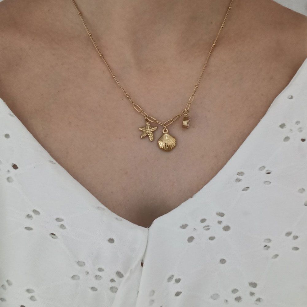 Ατσάλινο Κολιέ με Κοχύλι Ατσάλινο Κολιέ με Κοχύλι