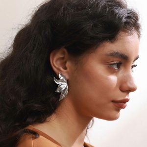 Σκουλαρίκια Φύλλο Ατσάλι  ΑτσάλιA3979B