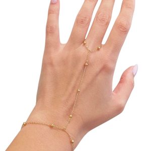 Βραχιόλι Δαχτυλίδι με Χάντρες - ΧρυσόA3988a