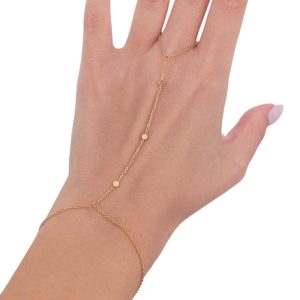 Βραχιόλι Δαχτυλίδι με Φλατ Στοιχεία - ΧρυσόA3989a