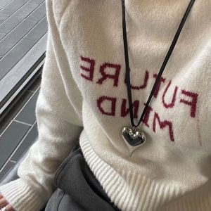 Κολιέ Απο Ανοξείδωτο Ατσάλι Καρδιά - ΑσημίA41006