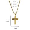 Ατσάλινο Κολιέ Σταυρός - ΧρυσόA45005A