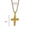 Ατσάλινο Κολιέ Σταυρός - ΧρυσόA45007A
