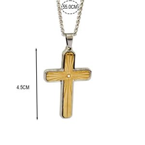 ς Σταυρός Απο Χειρουργικό Ανοξείδωτο Ατσάλι Ασημί ΧρυσόA45011C