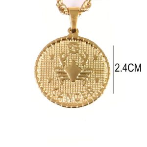 Ατσάλινο Κολιέ Με Ζώδιο (Καρκίνος) - ΧρυσόX00250