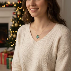 Ατσάλινο Κολιέ Miyuki Χριστουγεννιάτικο ΔέντροA49063