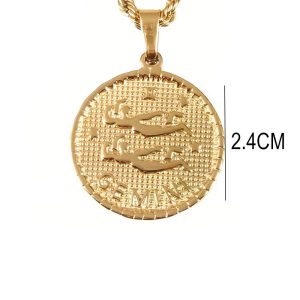 Ατσάλινο Κολιέ Με Ζώδιο (Δίδυμος) - ΧρυσόX00248